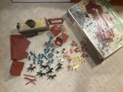 1960’s Vintage Marx Fort Apache Playset 3681 In Box. MOSTLY COMPLETE - Image 1 of 4