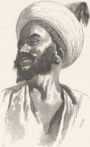 MOROCCO. Schellah the moor 1882 old antique vintage print picture - Picture 1 of 1