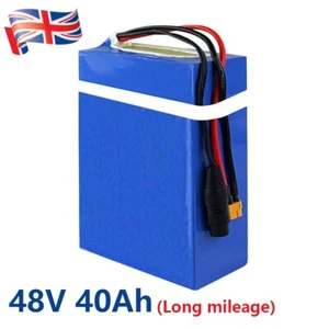 48V 40Ah E-bike Battery Lithium Li-ion Waterproof Pack for 250W-2000W Scooter - Picture 1 of 7