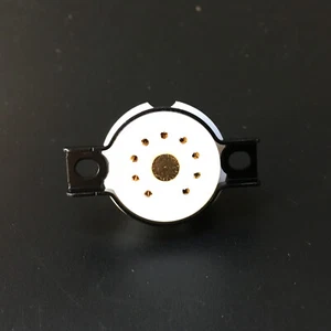 10Pcs 9Pin Teflon Vacuum Tube Socket Gold Plated Fr 12AT7 ECC81 12AX7 ECC82 EL84 - Picture 1 of 6