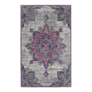 5' X 7' Pink Medallion Power Loom Area Rug - Picture 1 of 1