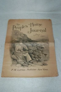 The Peoples Home Journal Magazine July 1895 F.M Lupton Publisher New York - Imagen 1 de 12
