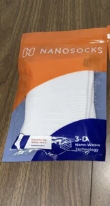 NEW! Nanosocks 3D Nano-Weave Technology Nanomx WHITE Size 2 - Picture 1 of 2