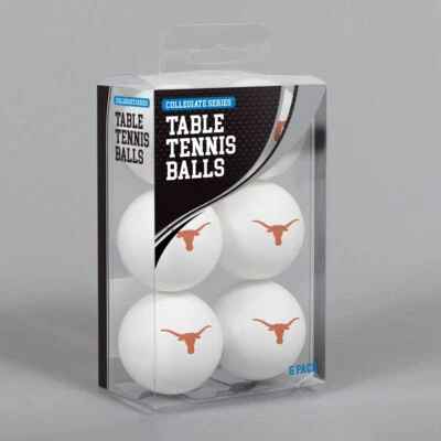 Texas Longhorns  Collegiate Series Table Tennis Official Tournament Ball 6-Pack  - Image 1 of 2
