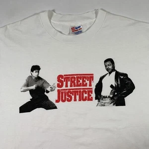 VTG 90s Street Justice TV Show Promo T-Shirt Mens XL X-Large Carl Weathers - Picture 1 of 8