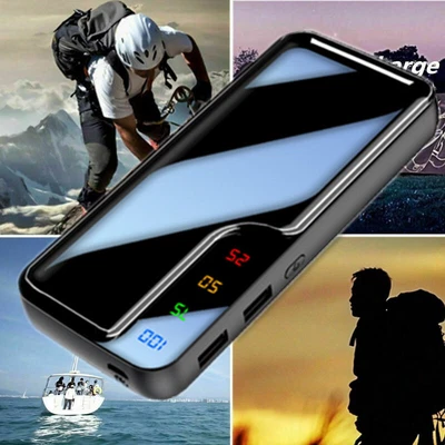 Banco de alimentación portátil de 1000000 mAh cargador súper rápido batería externa 2 USB 5V/2,1A Foto 1 de 4