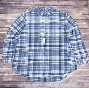 Camisa polo Brooks Brothers DXL azul a cuadros cuello abotonado original 3XLT - Imagen 1 de 10