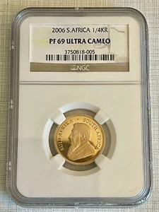 South Africa 2006 1/4 Krugerrand Gold NGC PF69 ULTRA CAMEO Sku# 4816 - Picture 1 of 2