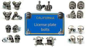 Harley Davidson license Plate tag Bolts screws, Sportster Fat boy Roadking Dyna - Picture 1 of 14
