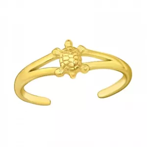 Zehenring Zehring Schildkröte 925 Silber vergoldet Zehenschmuck - Bild 1 von 1