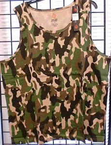 Men's 100% Cotton Camo Tank Top - SIZE: 3X - 4X - 5X ONLY - Picture 1 of 9