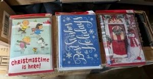 100 Assorted Hallmark Christmas Cards & Envelopes Holiday Variety Pack Winter - Picture 1 of 2