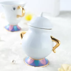 Beauty And The Beast Tea Set Gift Teapot Mrs Potts Pot Chip Cup Mug Sugar Pot - Picture 1 of 4