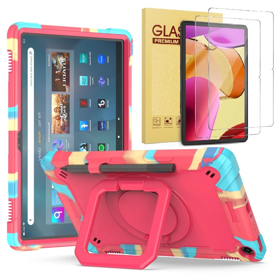 Funda híbrida para tableta Amazon Fire Max 11 2023 con soporte giratorio de 360° Foto 1 de 1
