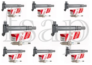 Set of 8 Ignition Coil + 8 Genuine Denso Spark Plug 2014 Lexus LS600h 5.0L V8 - Picture 1 of 4
