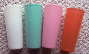 4 Tupperware 16 Oz Tall Tumblers #107 - Picture 1 of 3