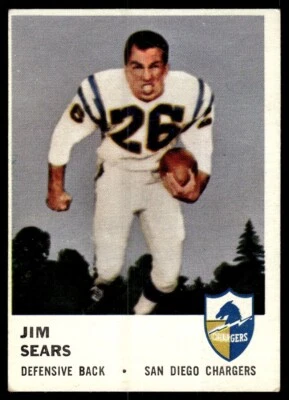 1961 Fleer Jim Sears San Diego Chargers #164 - Image 1 of 2