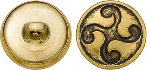 C&C Metal Products 5335 Design Metallknopf, Größe 30 Ligne, Antikgold, 36 Stück - Bild 1 von 1
