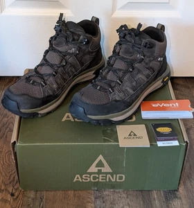 Ascend Mojave Mid Waterproof Hiking Boots Shoes Men's 11M Coffee/Olive Night - Picture 1 of 12