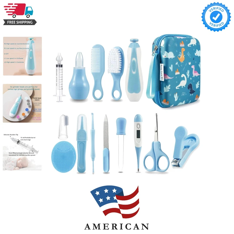 Kit de cuidados com a saúde e higiene do bebê 19 em 1 - Aparador elétrico de unhas e conjunto essencial - Imagem 1 de 4