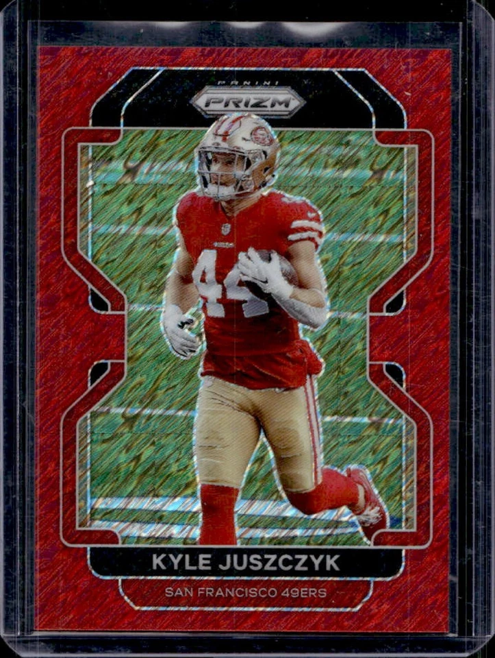 2021 Prizm Kyle Juszczyk Red Shimmer #12/35 49ers - Image 1 of 2