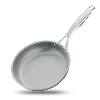 NutriChef 8in Small Fry Pan Ceramic Non-Stick PFOA/PFOS FREE Dishwasher Safe