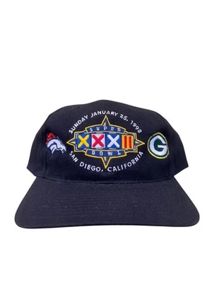 DE COLECCIÓN 1998 SUPERBOWL XXXII Green Bay Packers Vs Denver Broncos, sombrero nuevo con etiquetas Foto 1 de 4