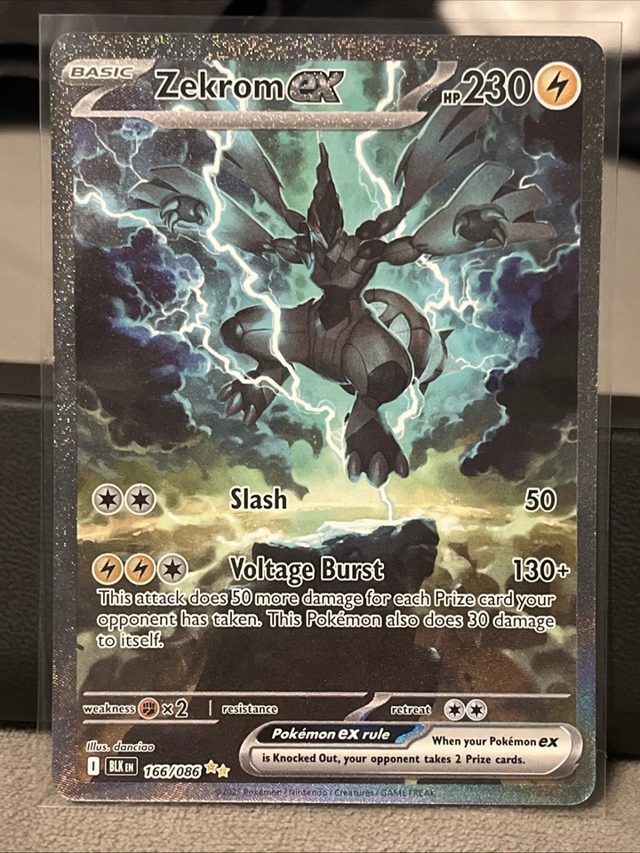 Pokémon Zekrom EX TCG Black Bolt English Card 166/086 Sir - Image 1 of 2
