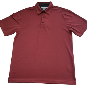 Greg Norman Uomo Play Dry Golf Polo Marrone Maglia Manica Corta Media - Foto 1 di 8