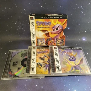 Set 3 giochi vintage Spyro Collector's Edition (Playstation 1 PS1) con 2 manuali - Foto 1 di 24