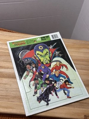 1986 Vintage Golden Puzzel Defenders Of The Earth Cardboard Hero Space Frametray - Image 1 of 4