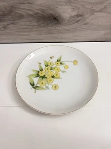 Ugasco Salad Plate Floral Hello Green Gold Trim 7.5” Vintage - Picture 1 of 3