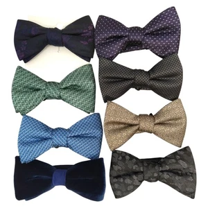 Mens Bow Ties Pretied LOT 8 Assorted Bowties Adjustable Wedding Party Formal - Picture 1 of 11