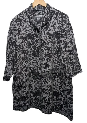 Suéter Catherines Cuello Capucha Tejido Top 1X Sudadera Terry Negro Gris Floral Foto 1 de 4