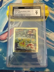 Pokèmon Artbox Sticker Series 1- Group Shot Foil (1999) #G14 CGC9 - Picture 1 of 2