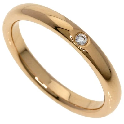 TIFFANY&Co.  Banda Apilable Anillo Diamante 1P Oro Rosa K18 Damas [Usado] Foto 1 de 4