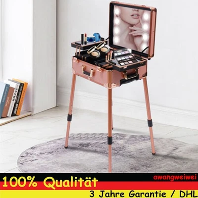 Cosmetic case trolley make-up case make-up case beauty with mirror +4 wheels - Image 1 of 4