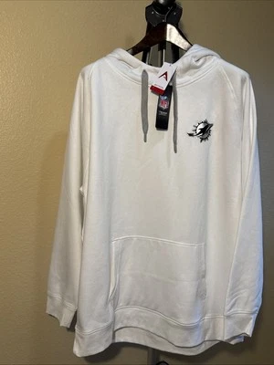 Moletom com capuz branco novo com etiquetas Miami Dolphins NFL Antigua tamanho masculino 3XL NOVO - Imagem 1 de 4
