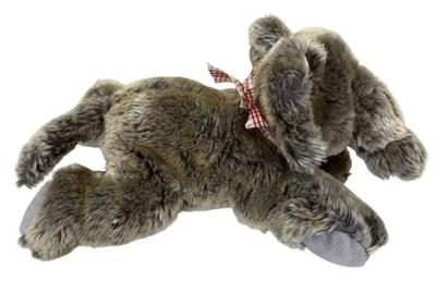 Dan Dee Collectors Choice Plush Elephant Stuffed Animal 14" Checkered Bow Soft - Image 1 of 4