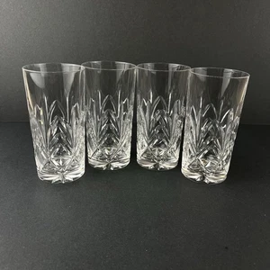 Galway Lead Crystal Highball Tumblers Glasses Cups Galway Ireland 4pc Lot - Picture 1 of 16