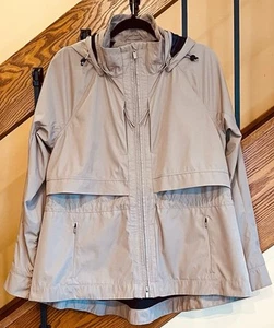 Athleta Utility Rain/wind Jacket/reflective Accents/removable Hood/Camel/SZ. Md - Picture 1 of 24