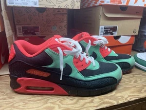 Nike Air Max 90 Custom By You id 12.5 Infrared Green Elephant Print 👀👀 - Picture 1 of 15