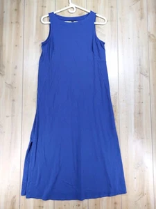 J. Jill Wearever S Petite royalblau ärmellos Maxikleid Viskose Elasthan Schlitze - Bild 1 von 14