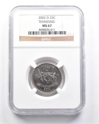 MS67 2002-D Washington State Quarter Tennessee NGC *6305 - Image 1 of 3