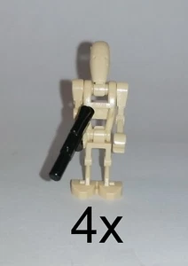 LEGO Star Wars - 4x Battle Droid - Figur Minifigur B1 Kampf Droide Clone 7662 - Imagen 1 de 3