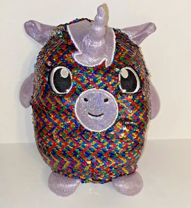 Shimmeez lila Maggie Einhorn Pailletten Plüschtier Stofftier 8 Zoll - Bild 1 von 6