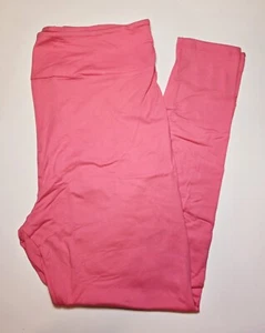 LuLaRoe TC2 Leggings Solid Bright PINK Neon Tall & Curvy 2 (Fits Size 20-26) NWT - Picture 1 of 7