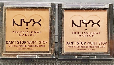 NYX Can't Stop Won't Stop Mattifying Powder #CSWSM03 & #CSWSM05 0.21 Oz Qty 2 - Image 1 of 4