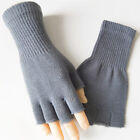 Gants thermiques sans doigts hommes femmes tricotés chaud hiver demi-doigts mitaines États-Unis