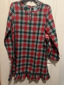 JAMIES FOR YOUR FAMILY GIRL PLAID NIGHTGOWN/DOLL NIGHTGOWN SET SZ XL 14/16 NEW - Picture 1 of 18